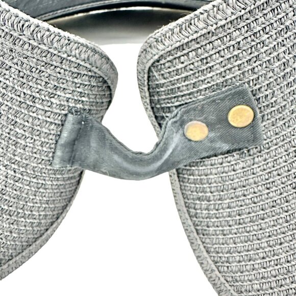 A New Day Womens Wide Brim Roll-Up Visor Hat Black Paper Polyester - Picture 8 of 8